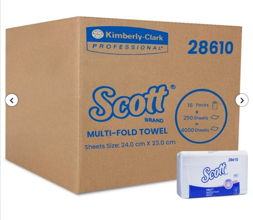 Scott® Multifold Paper Towels (28610), White 1-Ply
