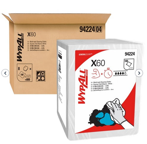 WypAll® X60 Single Sheet Wipers (94224), Cleaning Wipes