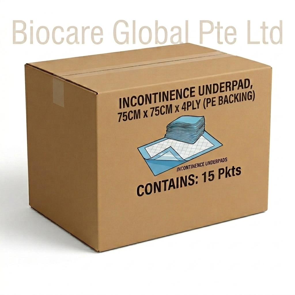 Ezy-care Disposable Underpad, 75cm x 75cm x 4ply (Carton)